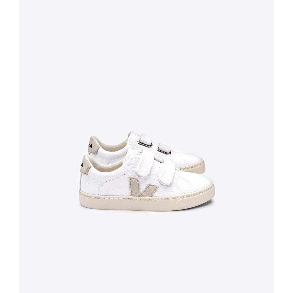 Veja ESPLAR CANVAS Sneakers Kinderen White/Beige | NL 818QMA